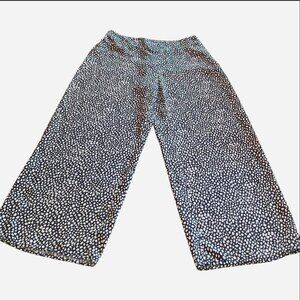 Coldwater Creek women's black and tan spotted, wide leg pants, size 10P